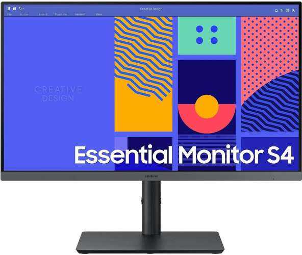 24" Монитор Samsung Essential S4 S24C430GAIXCI,  1920x1080,  IPS,  100Гц,  1хHDMI,  1хDP,  черный [ls24c430gaixci]